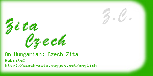 zita czech business card